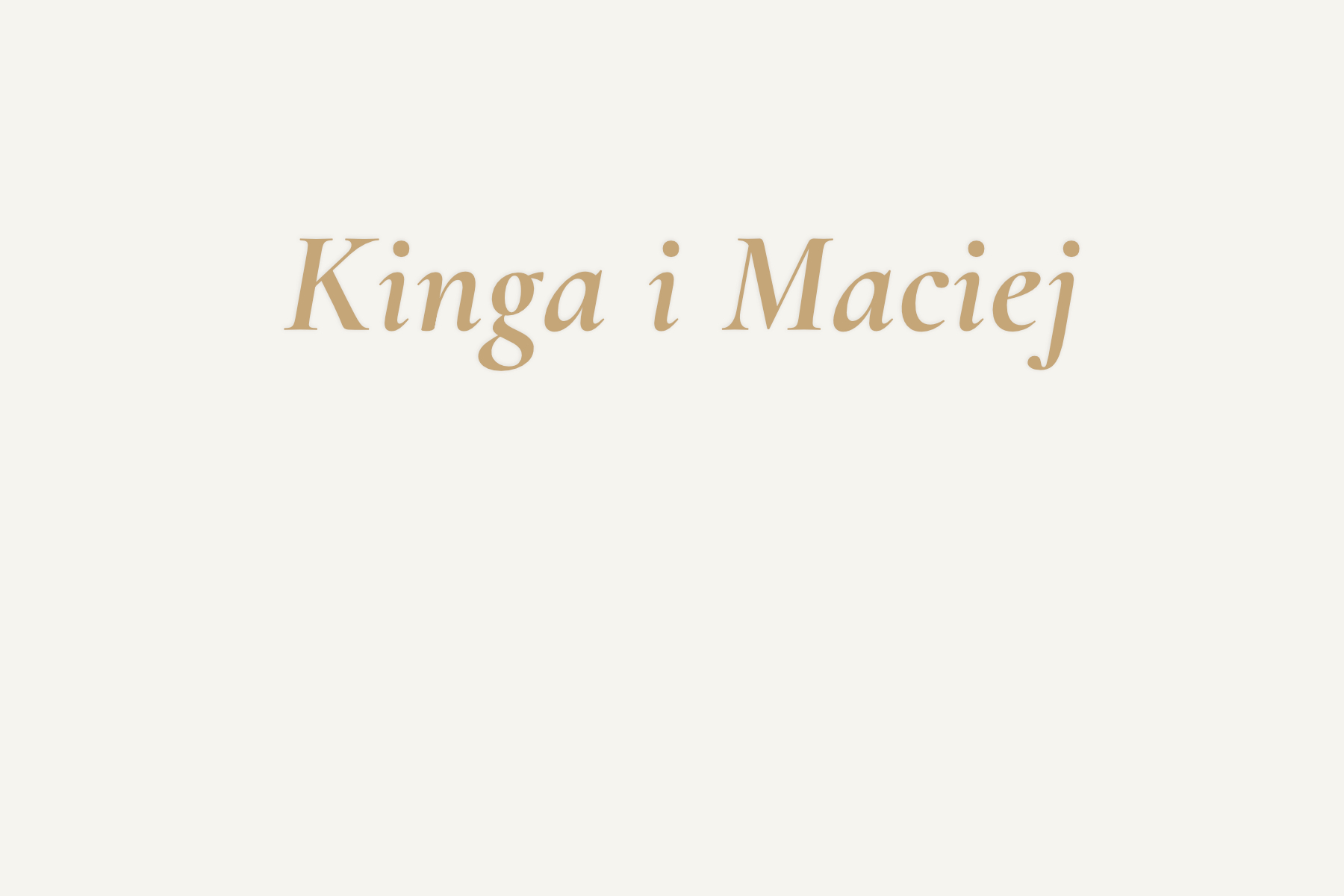 Nagłówek sekcji zdjęć ślubnych Kingi i Macieja.